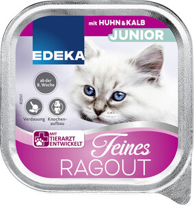 EDEKA Feines Ragout Junior mit Huhn & Kalb Katzenfutter nass 100G