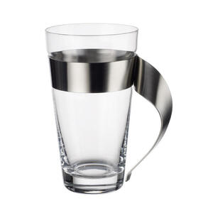 Villeroy & Boch Kaffeeglas , 1137373421 , Klar , Metall, Glas , 300 ml , mit Henkel , 0034070114