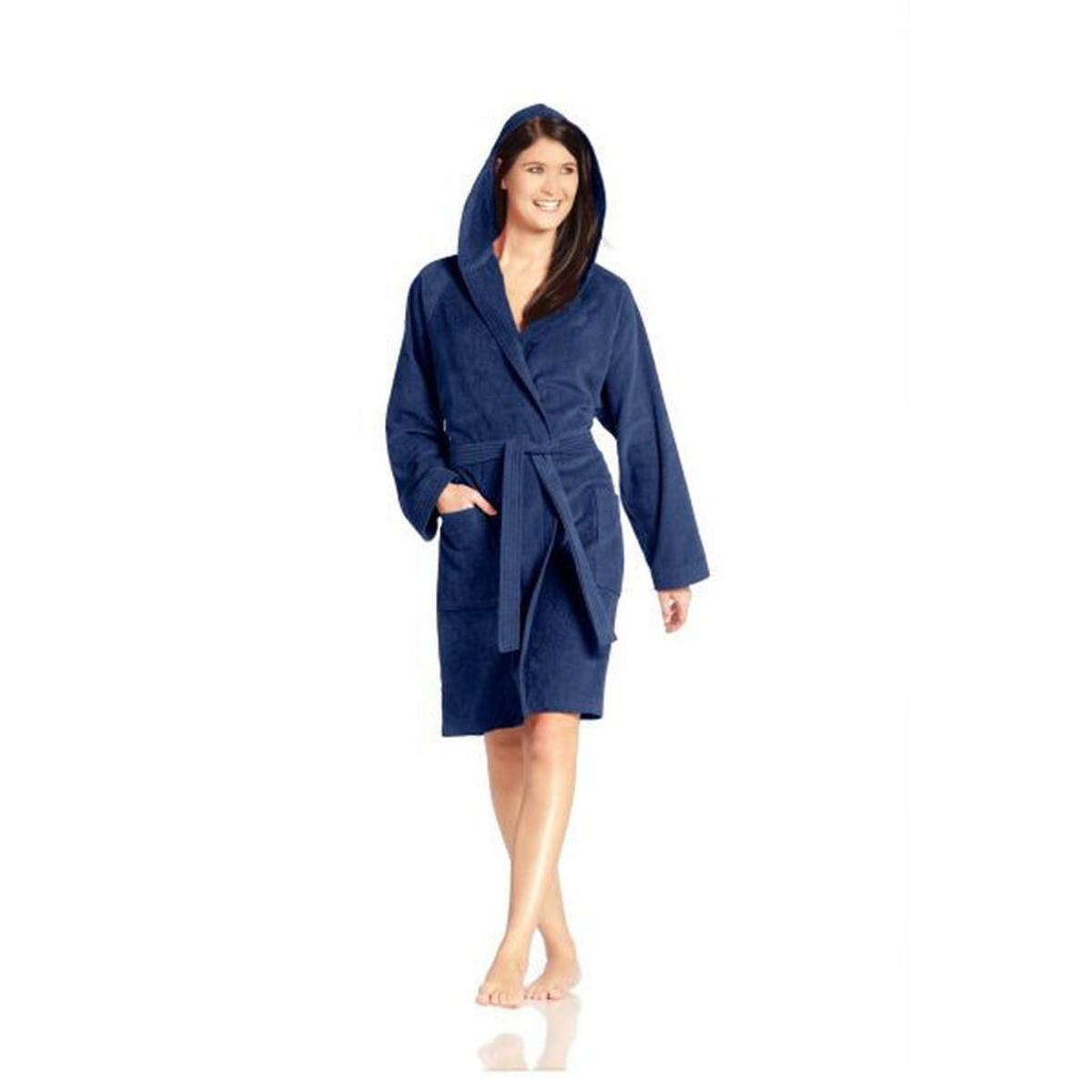 bademantel damen dunkelblau