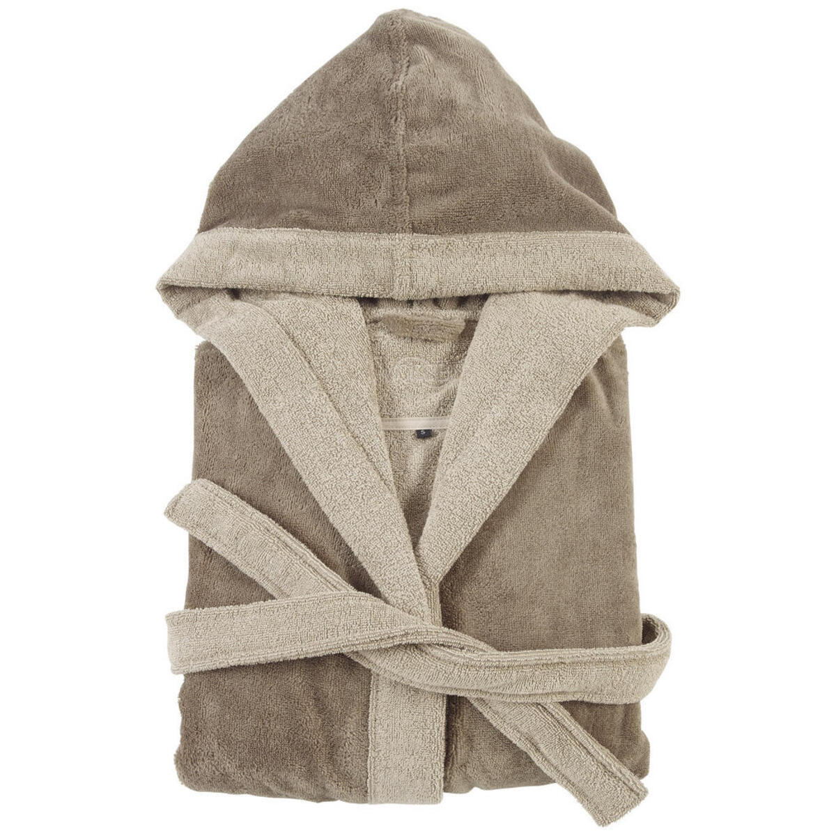 bademantel damen beige frottee