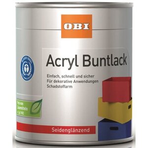 OBI Acryl Buntlack Weiß seidenglänzend 500 ml