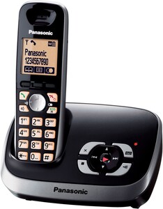 KX-TG6521GB Schnurlostelefon mit Anrufbeantworter schwarz