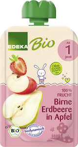 EDEKA Bio Birne & Erdbeere in Apfel ab 1.Jahr 100G