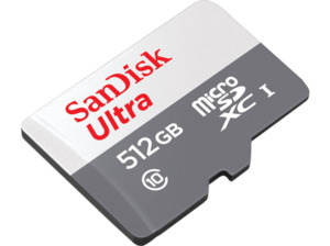 SANDISK 186562, Micro-SDXC Micro Speicherkarte, 512 GB, 100 MB/s