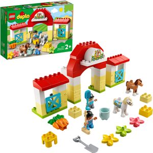 LEGO® Konstruktionsspielsteine »Pferdestall und Ponypflege (10951), LEGO® DUPLO® Town«, (65 St), Made in Europe