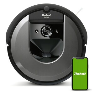 iRobot Roomba i7 Saugroboter (App-Steuerung, 3 Reinigungsstufen, auswaschbarer Behälter, 75 Minuten Akkulaufzeit, 0,4 Liter Behältervolumen)