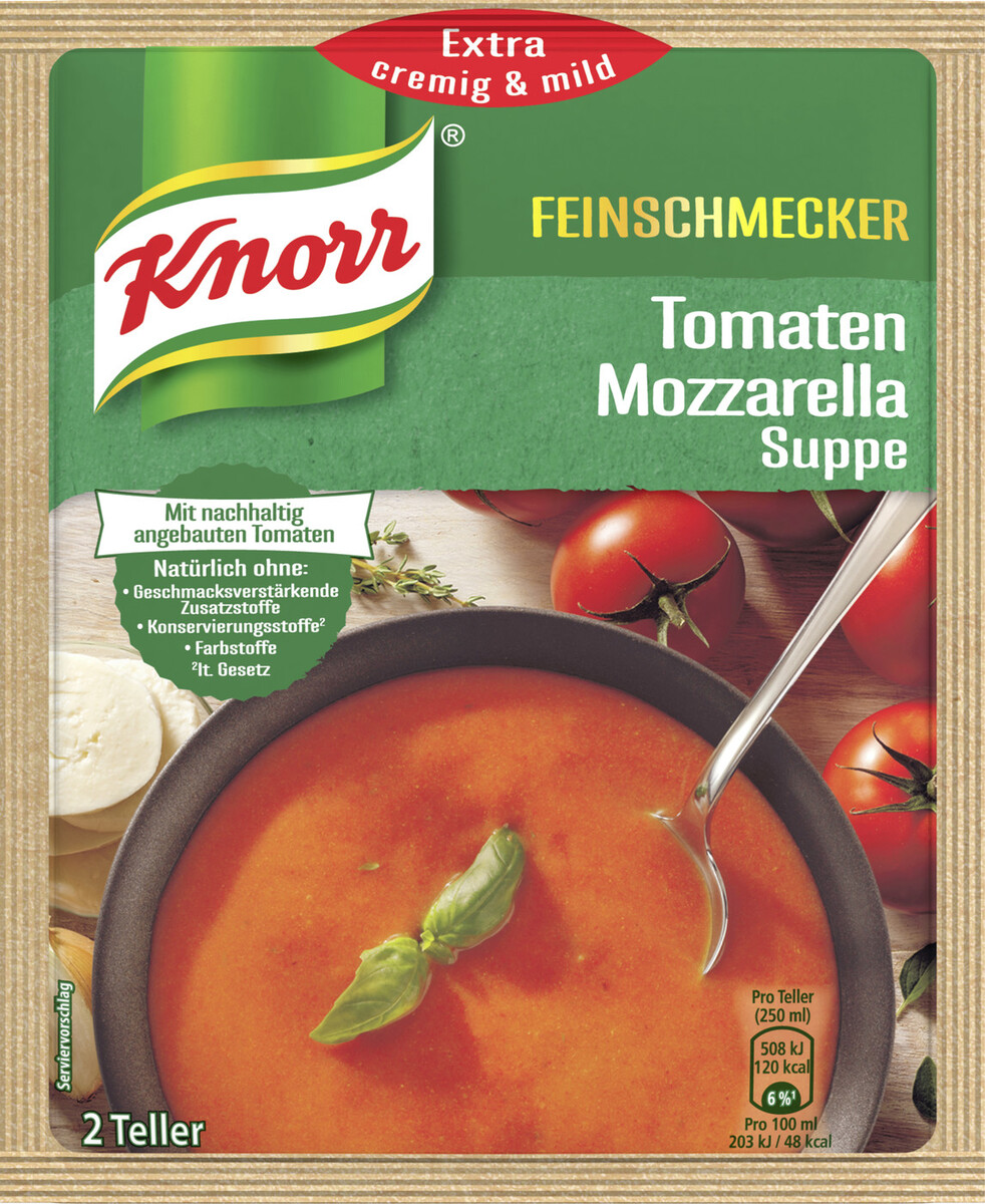 Knorr Feinschmecker Tomaten Mozzarella Suppe 64 g von Edeka24 für 1,39 ...