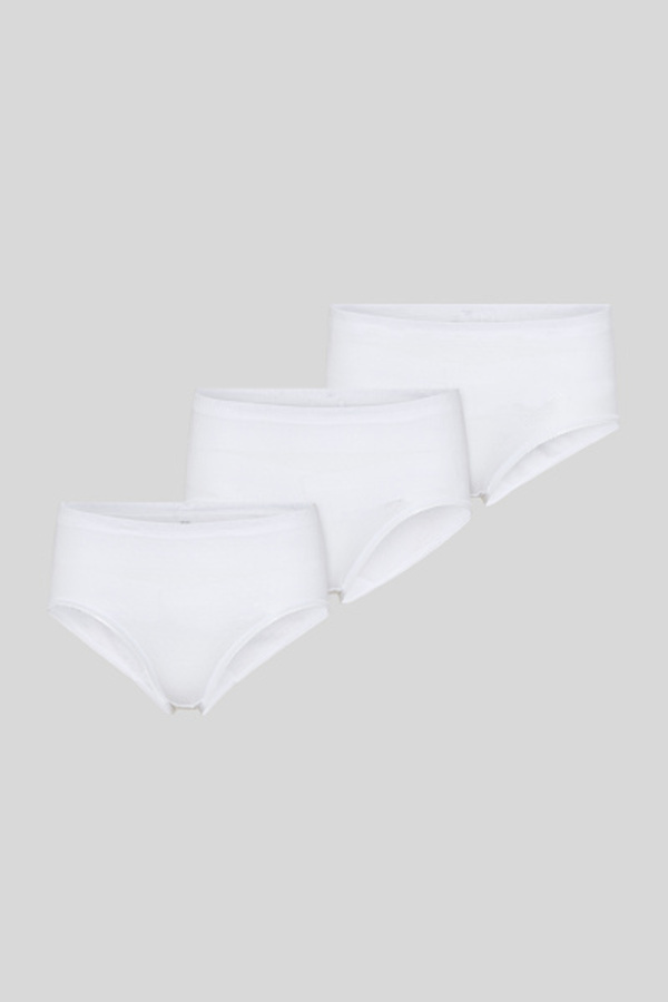 C&A Speidel-Slip-Bio-Baumwolle-3er Pack, Weiß, Größe: S
