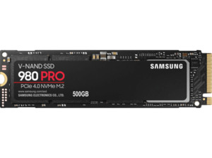 SAMSUNG 980 PRO Festplatte Retail, 500 GB SSD M.2 via NVMe, intern