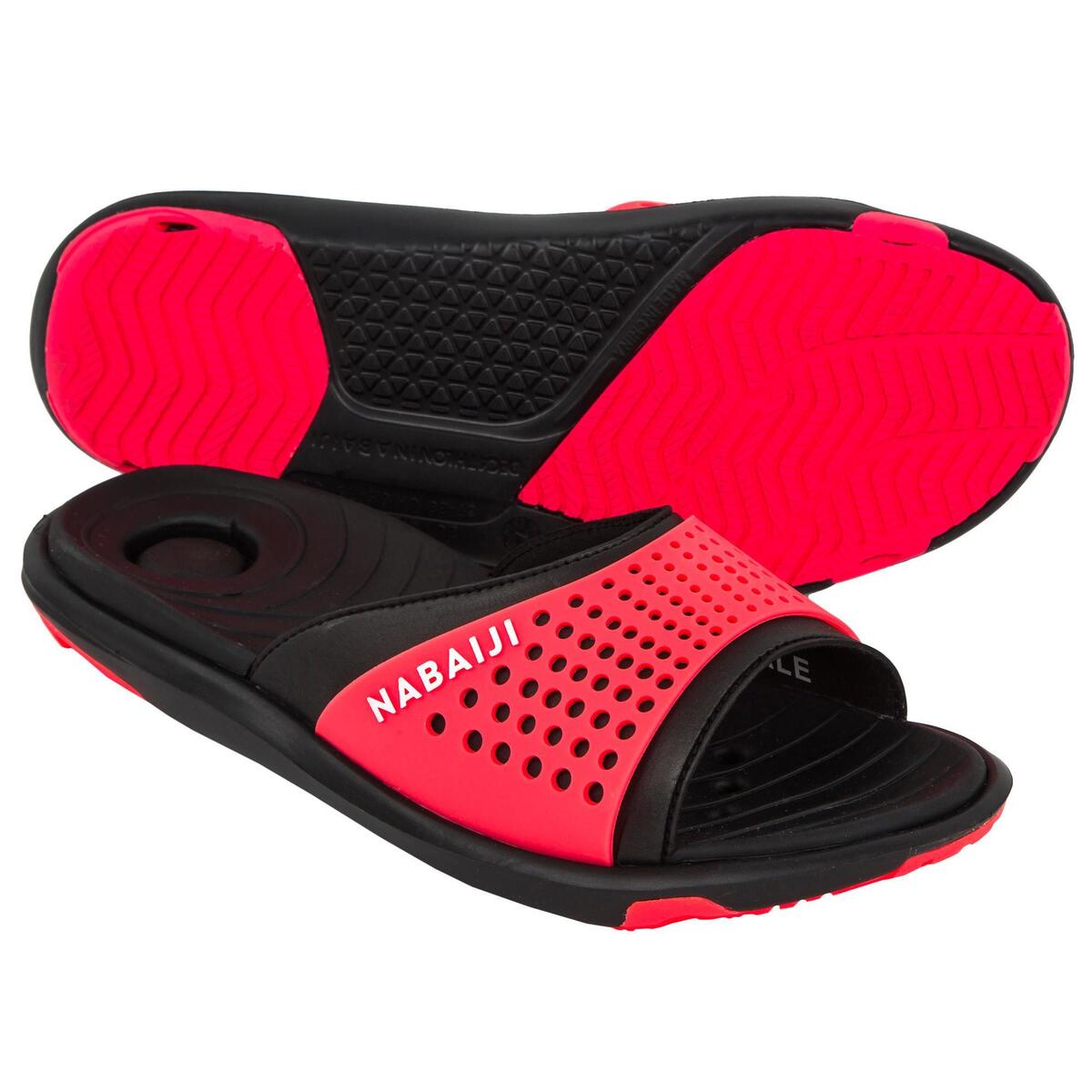 Badelatschen Slap 900 Damen schwarz/koralle von Decathlon für 19,99 ...