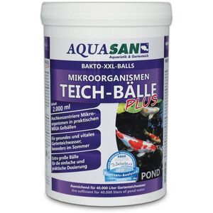 Aquasan Aquaristik&gartenteich - AQUASAN Gartenteich Mikroorganismen XXL Bakto-Balls PLUS (GRATIS Lieferung in DE - Hochkonzentriert, extra große Gel