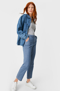 C&A Relaxed Jeans-mit Hanffasern-Bio-Baumwolle, Blau, Größe: 36