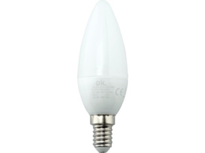 OK. OKLED-AE14-C35-5.8W LED-Lampe E14 Warmweiß 470 Lumen