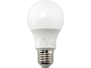OK. OKLED-AE27-A60-9.4W-806 LED-Lampe E27 Warmweiß 806 Lumen