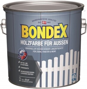 Bondex Holzfarbe für Aussen 2,5 l, lichtgrau