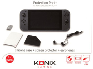 KONIX Konix Protection Pack Switch Nintendo Tasche, Schwarz/Weiß