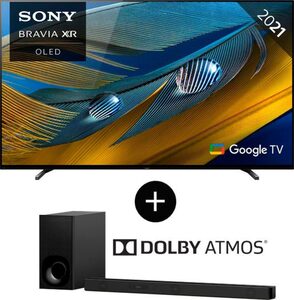 Sony XR-65A80J + Soundbar HT-ZF9 OLED-Fernseher (164 cm/65 Zoll, 4K Ultra HD, Google TV)