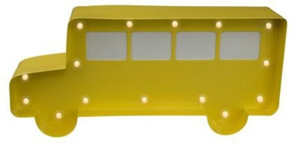 MARQUEE LIGHTS LED Dekolicht »Schulbus«, Wandlampe, Tischlampe Schoolbus mit 15 festverbauten LEDs - 23cm Breit und 11cm hoch