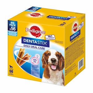 Zahnpflege Dentastix Multipack 56 Stück für mittelgroße Hunde 1x+ GRATIS Selfie-STIX*