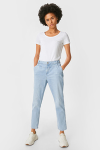 C&A Premium Straight Tapered Jeans, Blau, Größe: 34