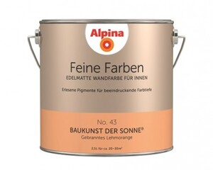 Alpina Feine Farben No. 43 Baukunst der Sonne 2,5L gebranntes lehmorange, edelmatt