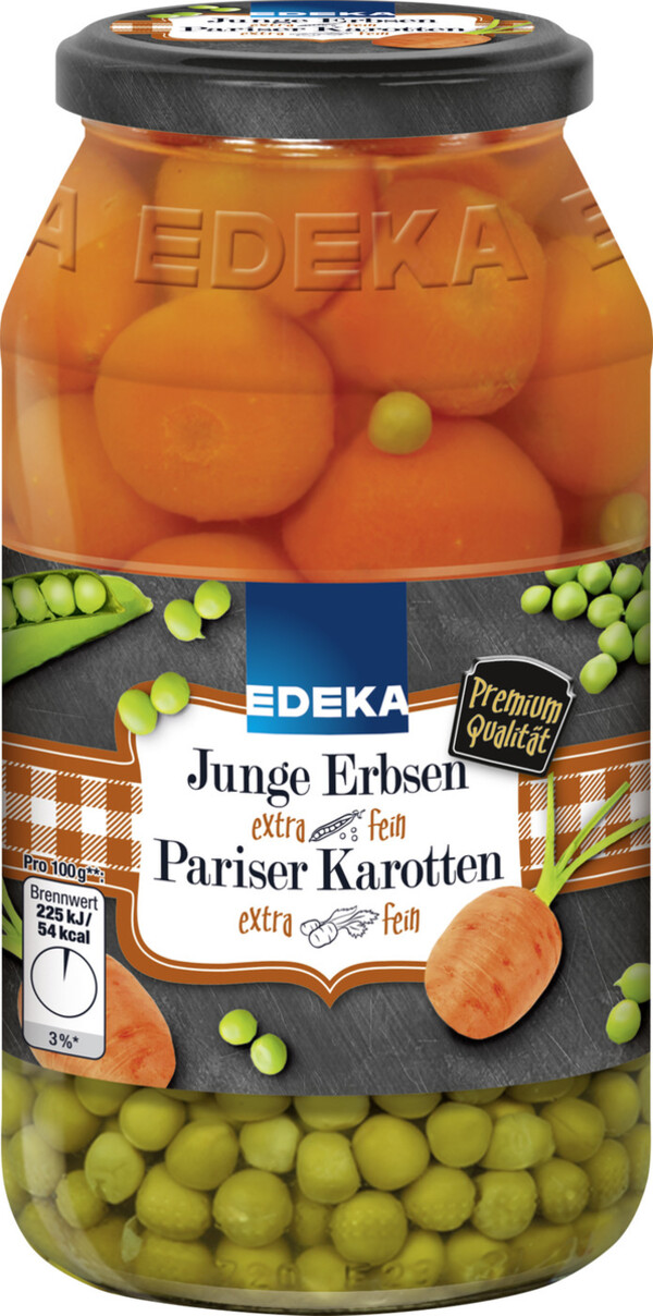 EDEKA Junge Erbsen mit Pariser Karotten extra fein 660G von Edeka24 für ...