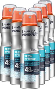 L'ORÉAL PARIS MEN EXPERT Deo-Spray »Deo Spray Fresh Extreme«, Packung, 6-tlg.