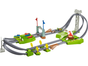 HOT WHEELS Hot Wheels Mario Kart Rundkurs Trackset, Autorennbahn inkl. 2 Spielzeugautos Mehrfarbig
