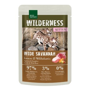 WILDERNESS Kitten 12x85g Wide Savannah mit Lamm & Wildschwein
