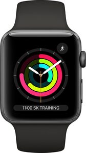 Apple Series 3 GPS, Aluminiumgehäuse mit Sportarmband 42mm Watch (Watch OS 5), inkl. Ladestation (magnetisches Ladekabel)