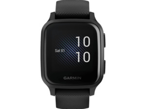GARMIN Venu SQ Music Smartwatch Polymer Silikon, -, Schwarz/Schiefer