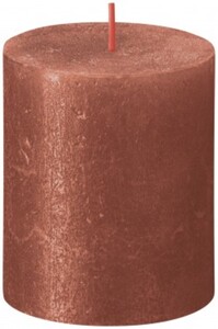Bolsius Stumpenkerze Rustik Shimmer Bernstein 8 cm