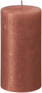 Bolsius Stumpenkerze Rustik Shimmer Bernstein 13 cm