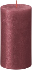 Bolsius Stumpenkerze Rustik Shimmer Rot 13 cm