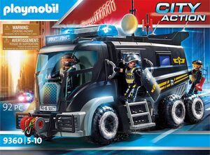 Playmobil® Konstruktions-Spielset »SEK-Truck mit Licht und Sound (9360), City Action«, (92 St), Made in Germany