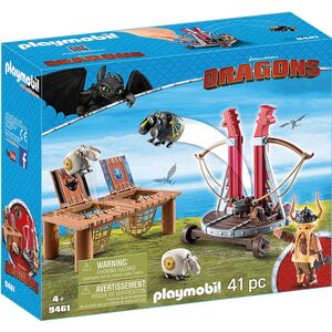 Playmobil® Spielfigur »Dragon Racing: Grobian mit Schafschleuder«