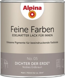 Alpina Feine Farben Lack No. 05 Dichter der Erde 750ml Nobles Erdbraun, edelmatt