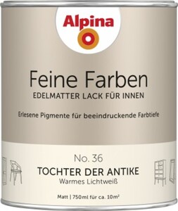 Alpina Feine Farben Lack No. 36 Tochter der Antike 750ml Warmes Lichtweiß, edelmatt