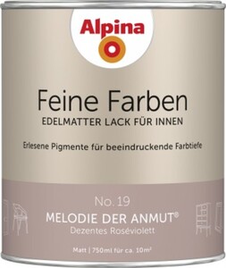 Alpina Feine Farben Lack No. 19 Melodie der Anmut 750ml Dezentes Roséviolett, edelmatt