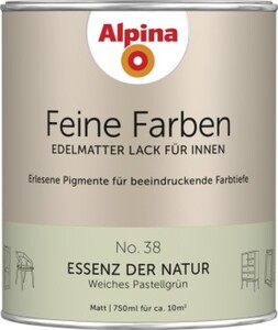 Alpina Feine Farben Lack No. 38 Essenz der Natur 750ml Weiches Pastellgrün, edelmatt