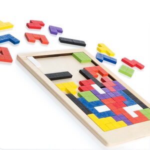 all Kids United Steckpuzzle »3D Tetris Holz-Puzzle«, 40 Puzzleteile, Kinder-Spielzeug Pädagogisches Denkspiel