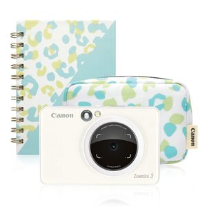 Zoemini S Pearl weiss Essential Kit (inkl. Tasche & Notiz-/Tagebuch) Sofortbildkamera