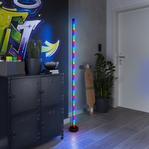Näve LED Digital Dekostehleuchte Motion Light Sound Sensitive Lichteffekte, H 1,5 m, schwarz