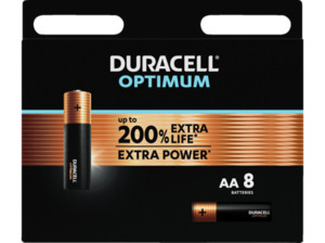 DURACELL 137684 AA Mignon Batterie, Alkaline, 1.5 Volt 8 Stück