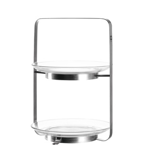 LEONARDO Etagere 2 stöckig SENSO Metall/Glas