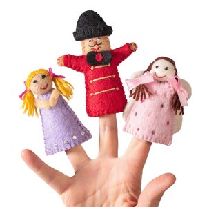 naturling Fingerpuppe »Filz Handpuppen Set Kinder - handgemacht aus 100% Wolle« (3-tlg)