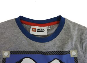 LEGO Star Wars Pyjama (Set) Kinder Schlafanzug lang 2tlg Pyjama Set Trooper Jungen grau