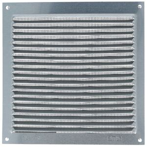 Aluminium Lüftungsgitter mit Netz Lüftungsblech Insektenschutzgitter 170x170mm