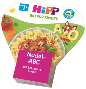 Hipp Bio Nudel-ABC mit Bolognese Sauce ab 1+ 250G