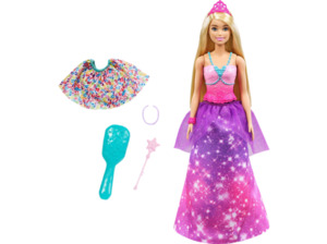 BARBIE Dreamtopia 2-in-1 Prinzessin & Meerjungfrau Puppe, Anziehpuppe Mehrfarbig